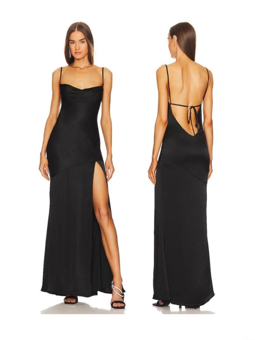 Michael Costello x REVOLVE Cecelia Satin Cowl Gown Bridal Wedding Formal Gala S